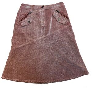 Etam Paris Red corduroy A-line skirt size 36/US4
